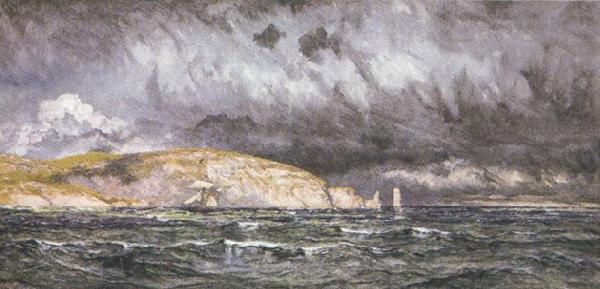 John brett,a.r.a Off Old Harry's Rock (mk37) china oil painting image